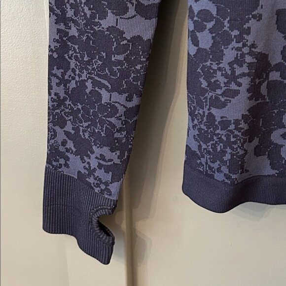 Krimson Klover Flora Zip Neck Baselayer Top Long Sleeve Gray Purple Size XS / S - Picture 6 of 10